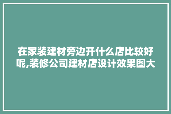 在家装建材旁边开什么店比较好呢,装修公司建材店设计效果图大全 瓷砖