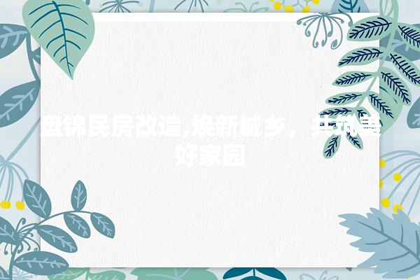 盘锦民房改造,焕新城乡，共筑美好家园 地板