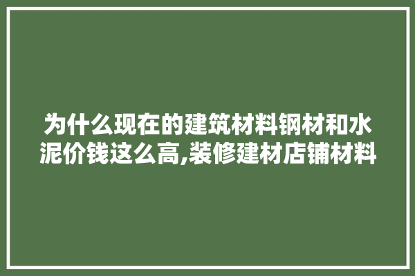 为什么现在的建筑材料钢材和水泥价钱这么高,装修建材店铺材料价格表图片